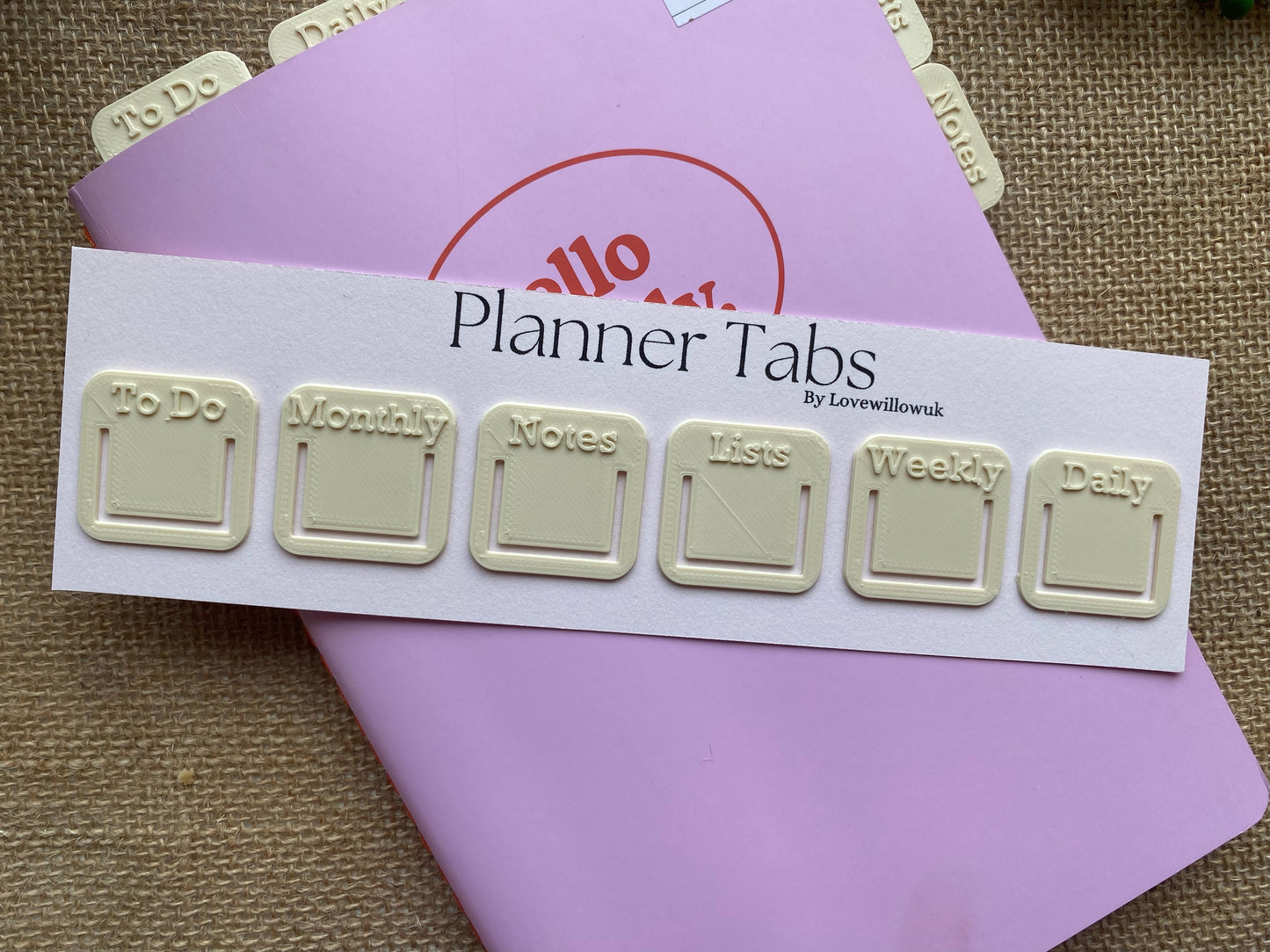 Cream Planner Tabs