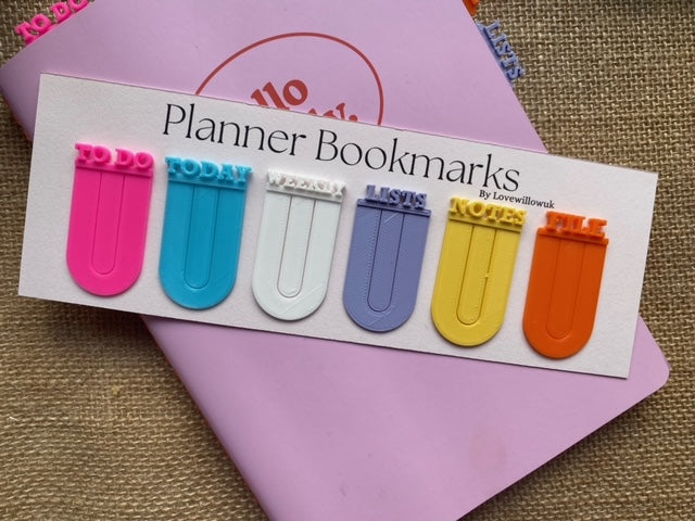 Colourful Planner Bookmarks