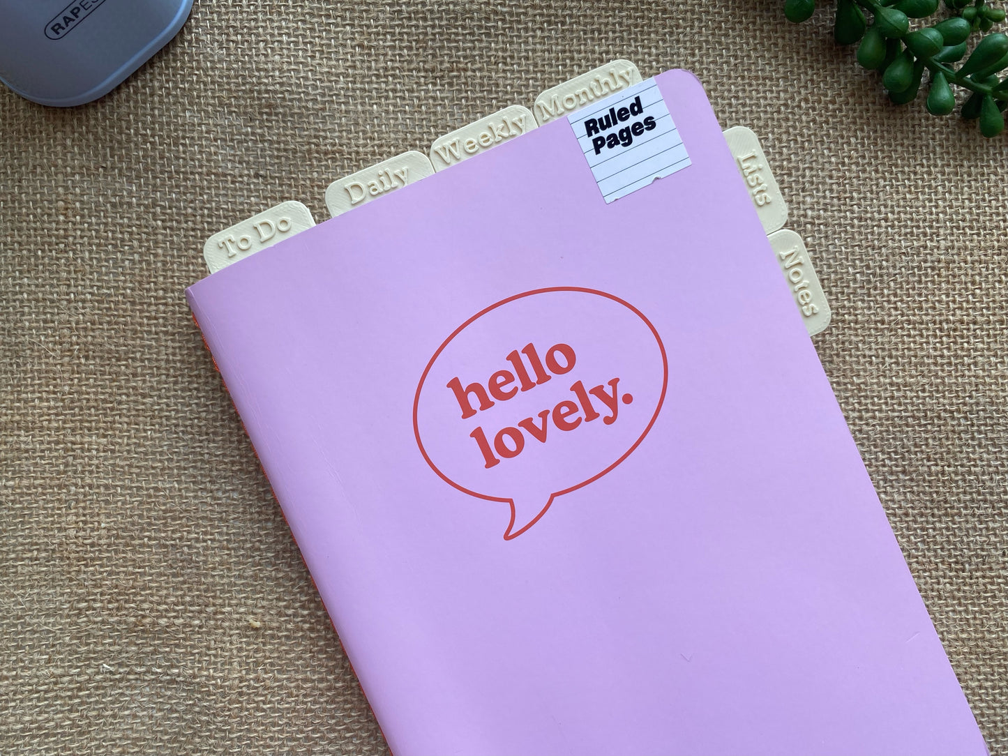 Cream Planner Tabs
