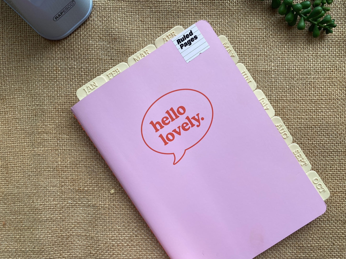 Cream Monthly Planner Tabs