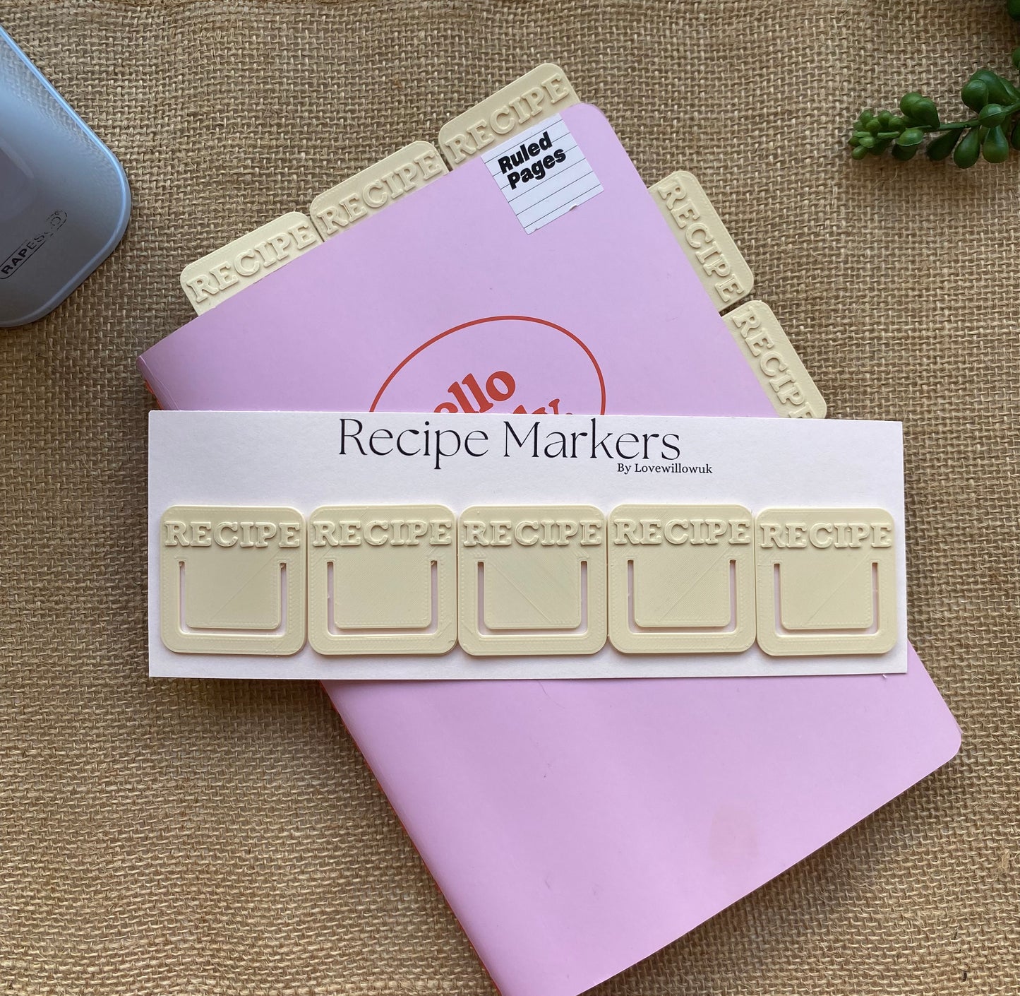 Cream Recipe Markers