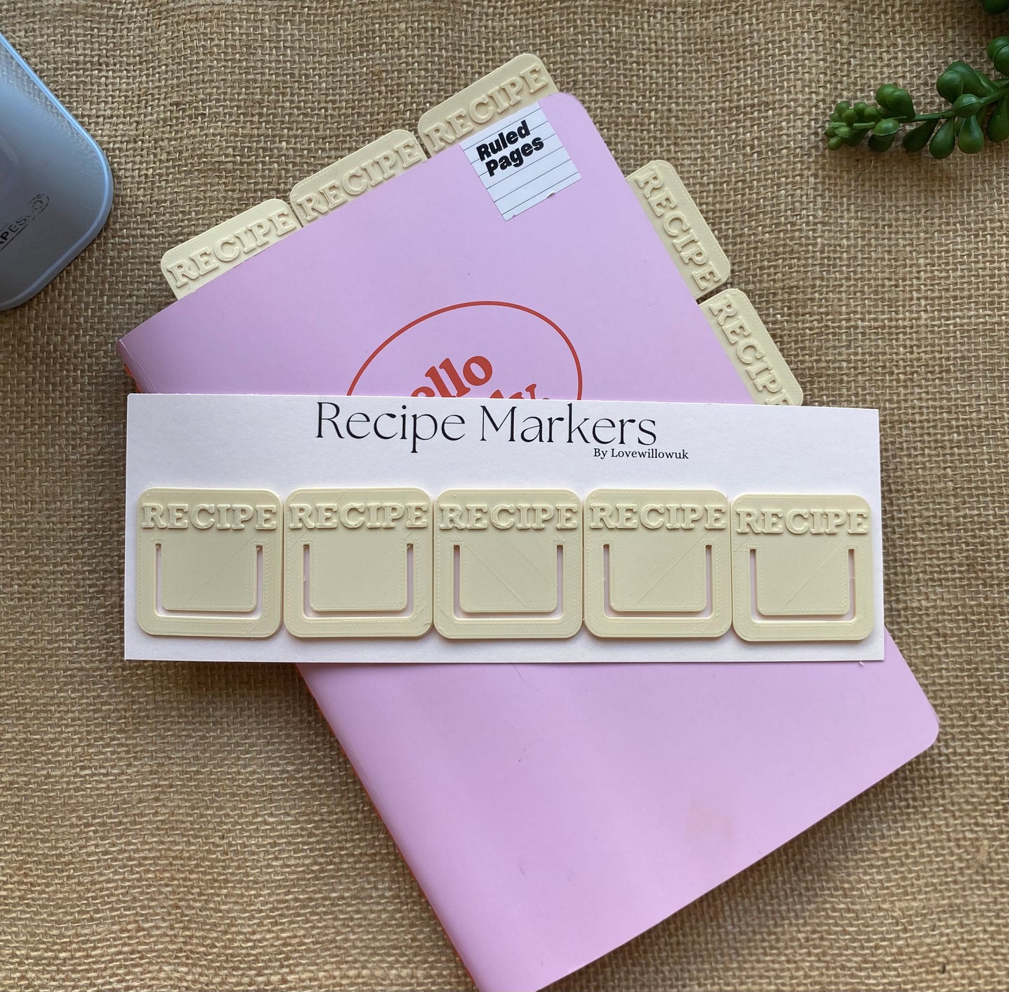 Cream Recipe Markers