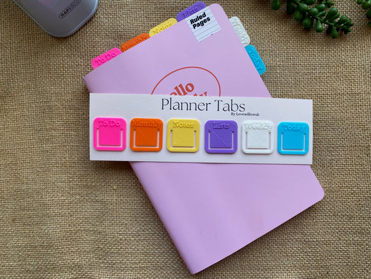 Colourful Planner Tabs