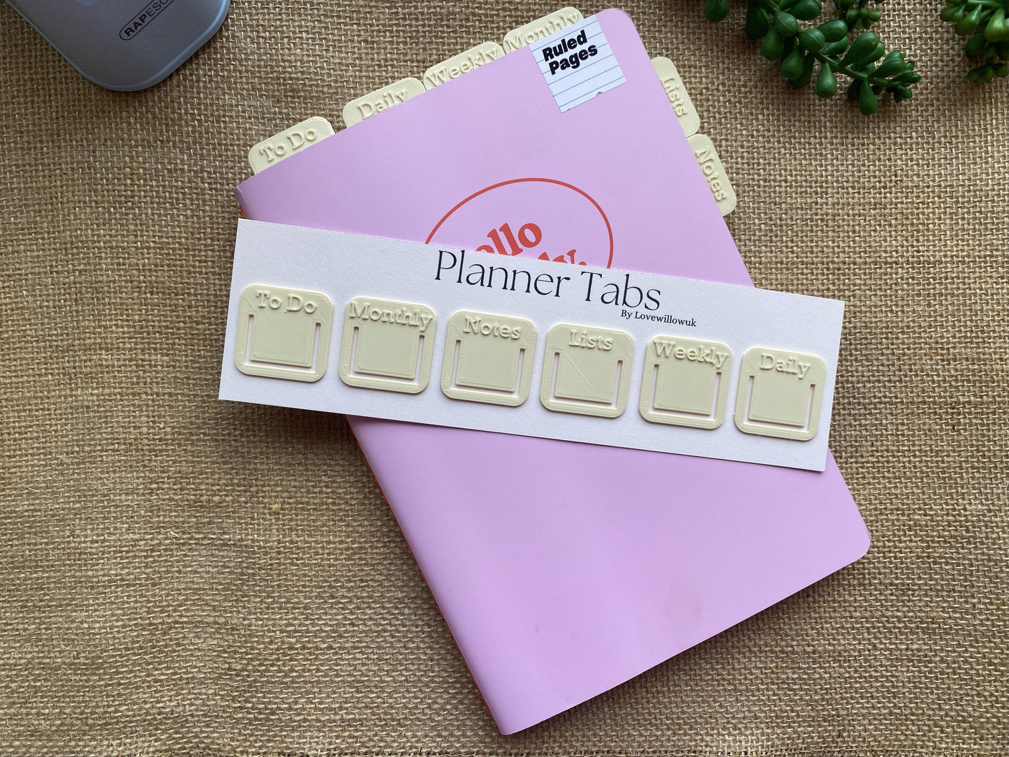 Cream Planner Tabs