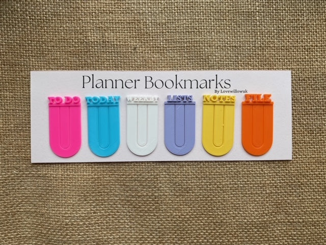 Colourful Planner Bookmarks